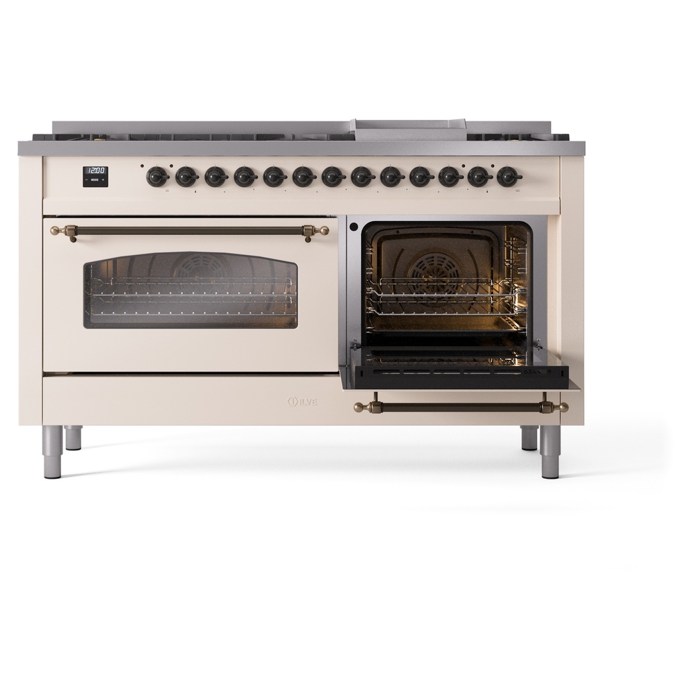 Nostalgie II 60 inch Dual Fuel Range with 5.8 cu. ft. Total Double Oven Capacity UP60FNMPAWB