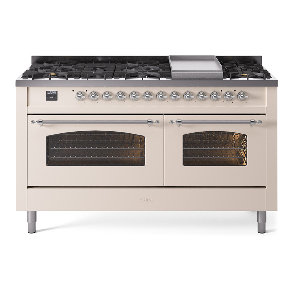 Nostalgie II 60 inch Dual Fuel Range with 5.8 cu. ft. Total Double Oven Capacity UP60FNMPAWCLP