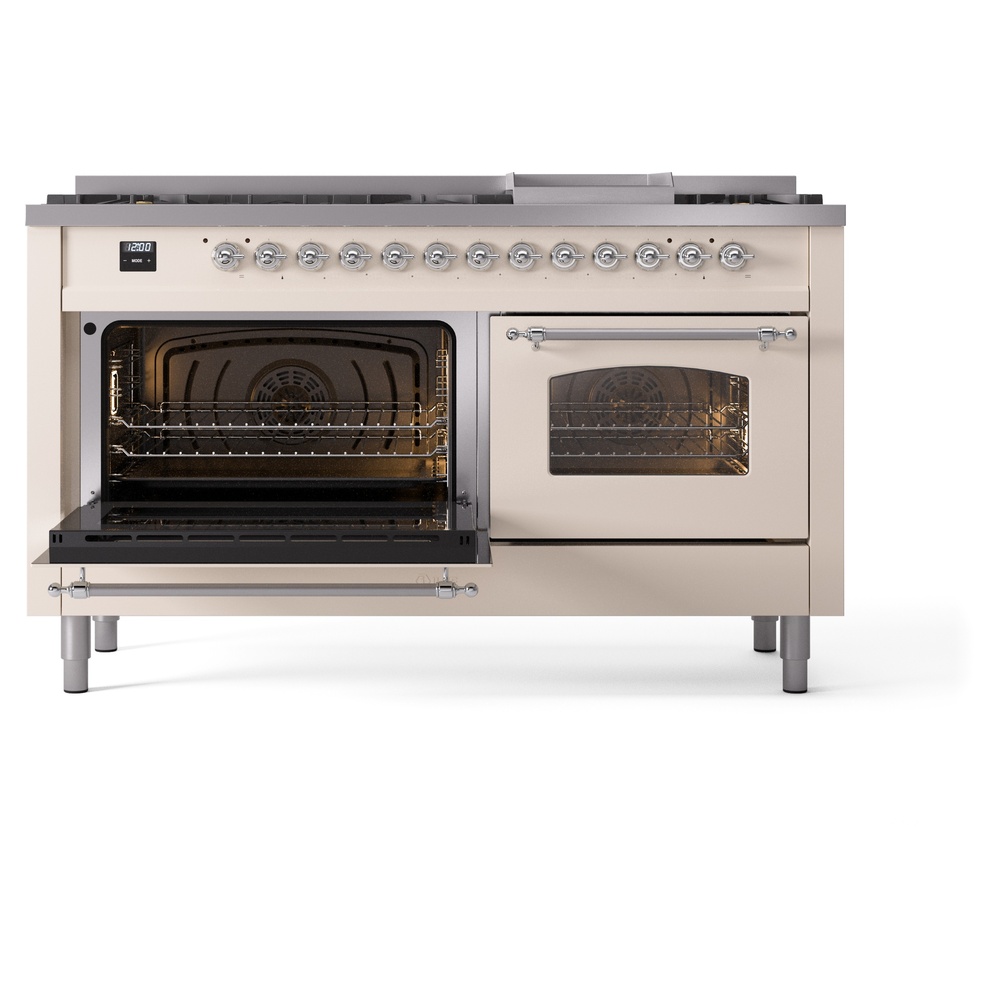 Nostalgie II 60 inch Dual Fuel Range with 5.8 cu. ft. Total Double Oven Capacity UP60FNMPAWCLP