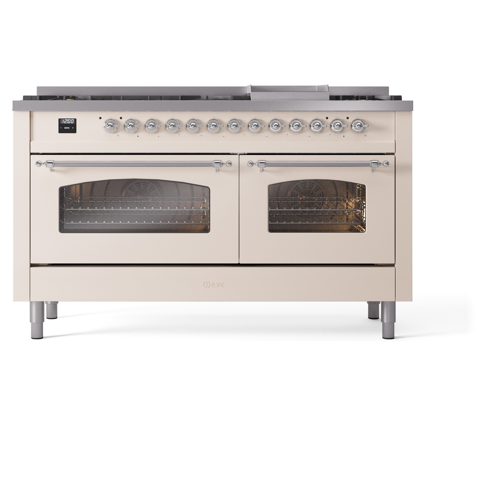 Nostalgie II 60 inch Dual Fuel Range with 5.8 cu. ft. Total Double Oven Capacity UP60FNMPAWC