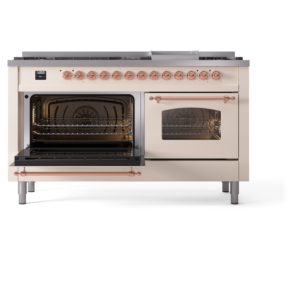 Nostalgie II 60 inch Dual Fuel Range with 5.8 cu. ft. Total Double Oven Capacity UP60FNMPAWPLP