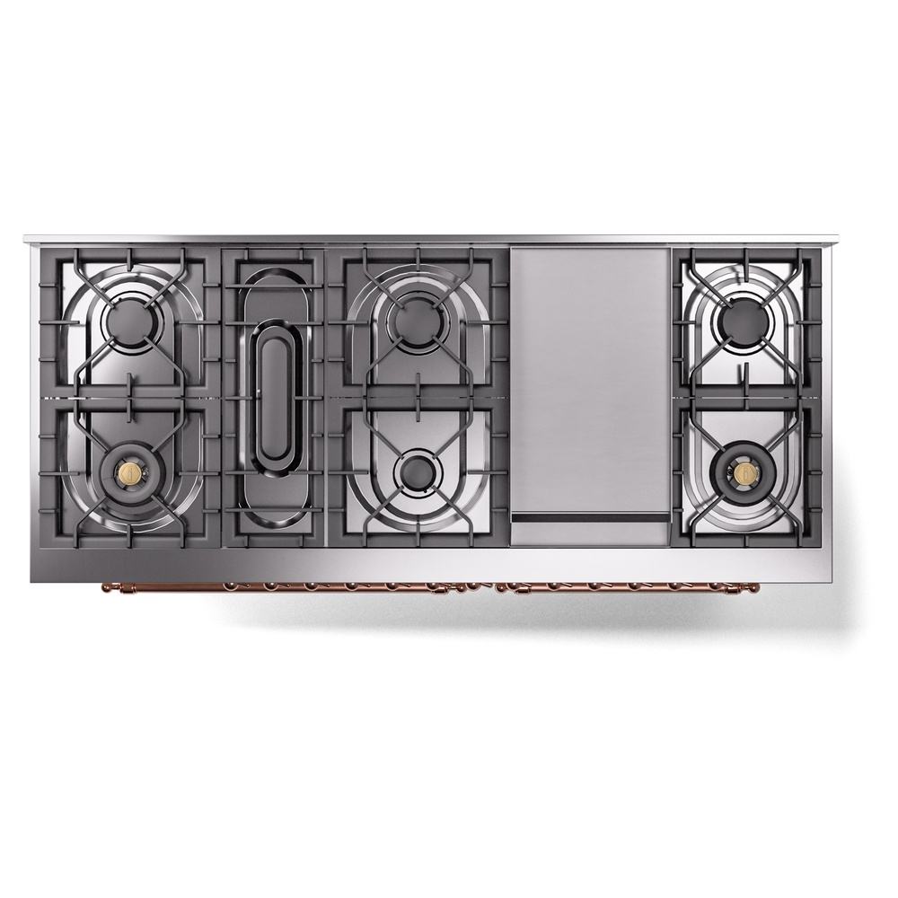 Nostalgie II 60 inch Dual Fuel Range with 5.8 cu. ft. Total Double Oven Capacity UP60FNMPAWPLP