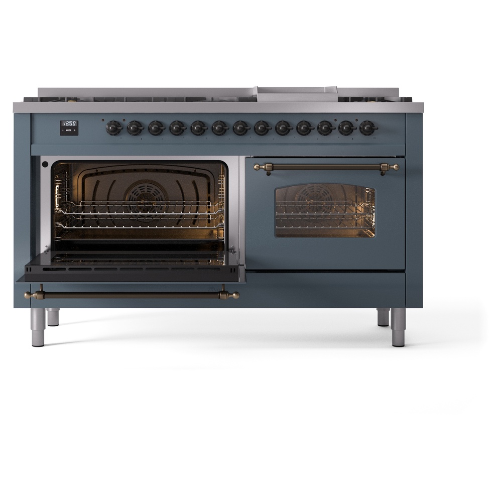 Nostalgie II 60 inch Dual Fuel Range with 5.8 cu. ft. Total Double Oven Capacity UP60FNMPBGB
