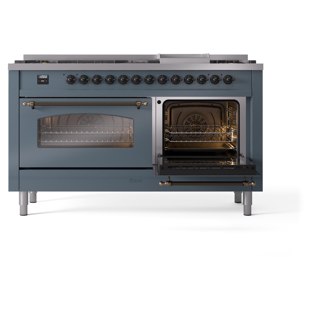 Nostalgie II 60 inch Dual Fuel Range with 5.8 cu. ft. Total Double Oven Capacity UP60FNMPBGB
