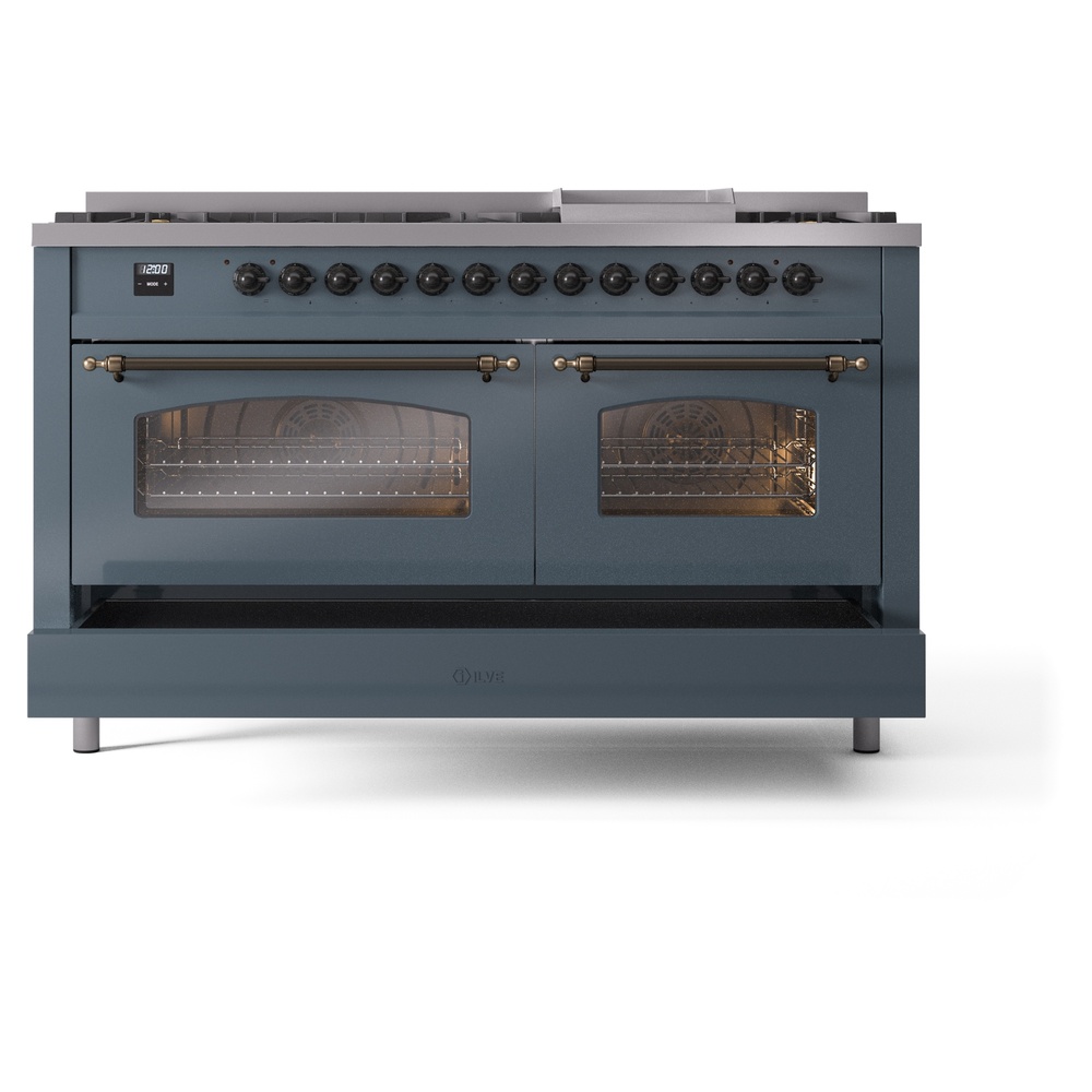 Nostalgie II 60 inch Dual Fuel Range with 5.8 cu. ft. Total Double Oven Capacity UP60FNMPBGB