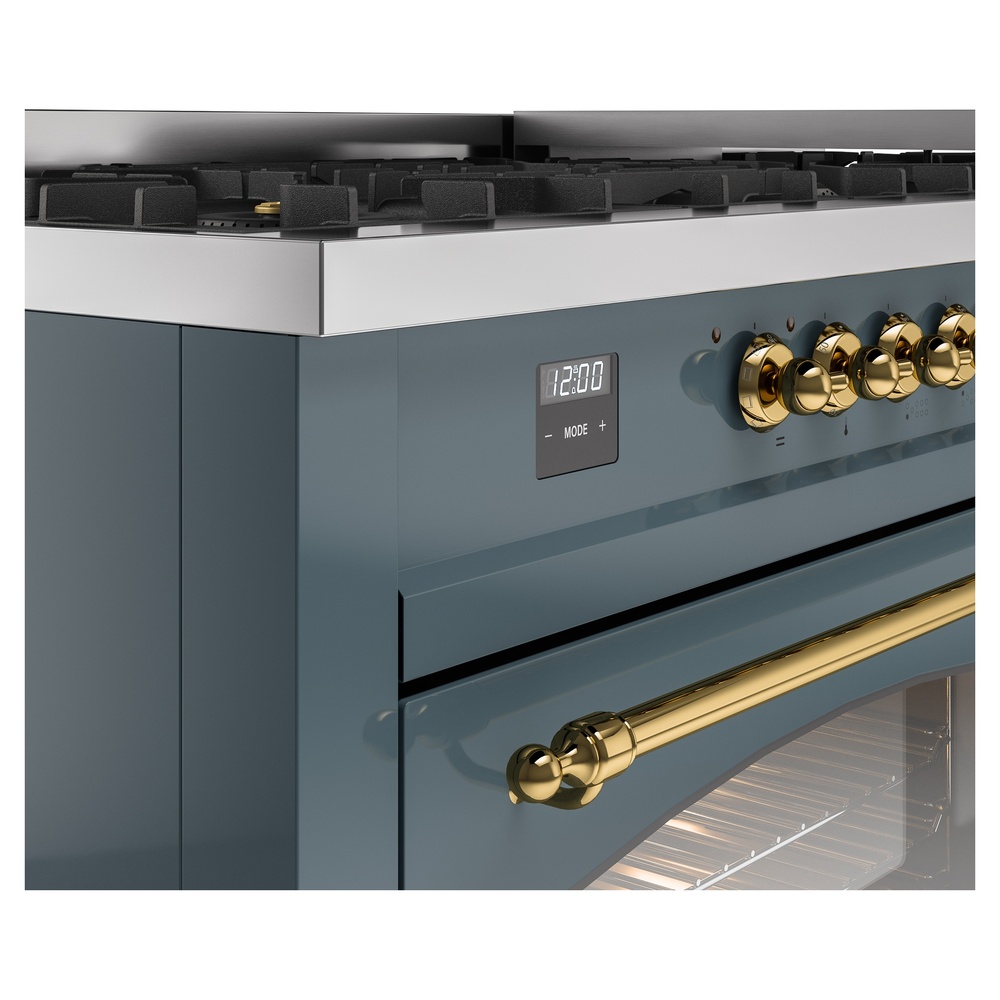 Nostalgie II 60 inch Dual Fuel Range with 5.8 cu. ft. Total Double Oven Capacity UP60FNMPBGGLP