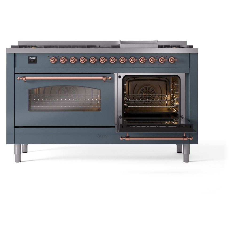 Nostalgie II 60 inch Dual Fuel Range with 5.8 cu. ft. Total Double Oven Capacity UP60FNMPBGP