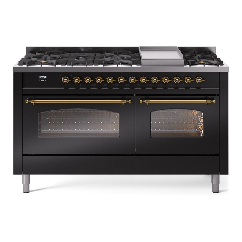 Nostalgie II 60 inch Dual Fuel Range with 5.8 cu. ft. Total Double Oven Capacity UP60FNMPBKG