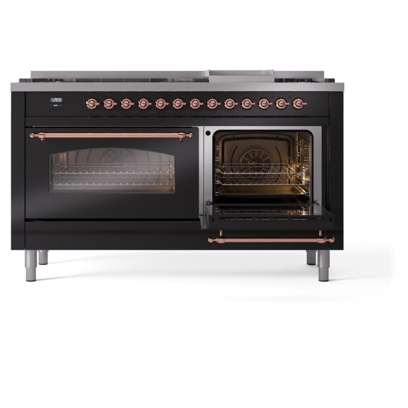 Nostalgie II 60 inch Dual Fuel Range with 5.8 cu. ft. Total Double Oven Capacity UP60FNMPBKP