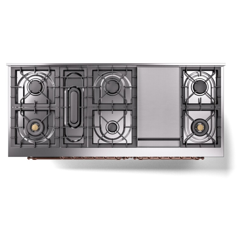 Nostalgie II 60 inch Dual Fuel Range with 5.8 cu. ft. Total Double Oven Capacity UP60FNMPBKPLP