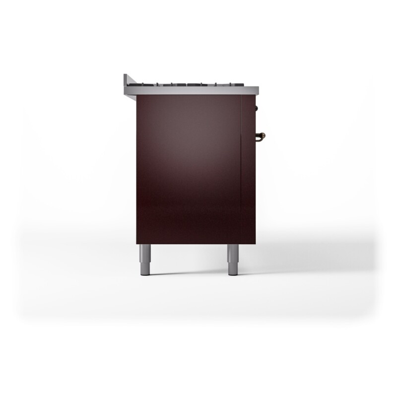 Nostalgie II 60 UP60FNMPBUB Freestanding Dual Fuel Range with 9 Sealed Burners with Griddle Double Oven with Triple Glass Door with Bronze knobs UP60FNMPBUB