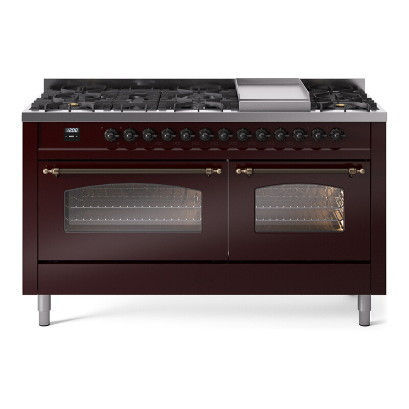 Nostalgie II 60 inch Dual Fuel Range with 5.8 cu. ft. Total Double Oven Capacity UP60FNMPBUBLP