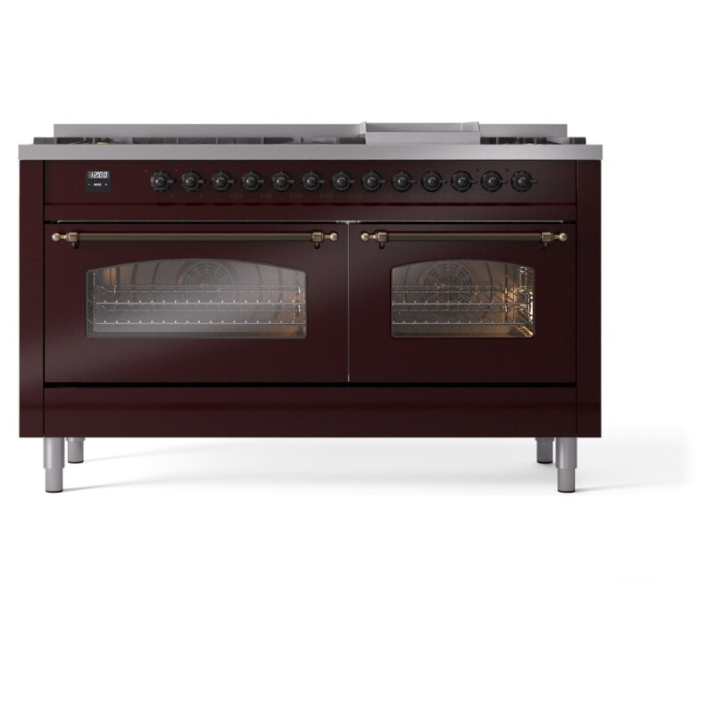 Nostalgie II 60 inch Dual Fuel Range with 5.8 cu. ft. Total Double Oven Capacity UP60FNMPBUBLP