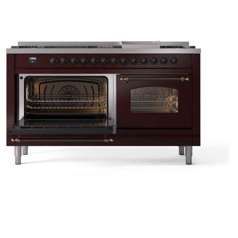 Nostalgie II 60 inch Dual Fuel Range with 5.8 cu. ft. Total Double Oven Capacity UP60FNMPBUBLP