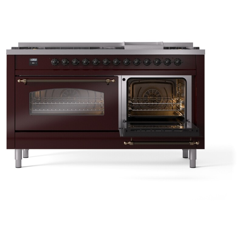 Nostalgie II 60 inch Dual Fuel Range with 5.8 cu. ft. Total Double Oven Capacity UP60FNMPBUBLP