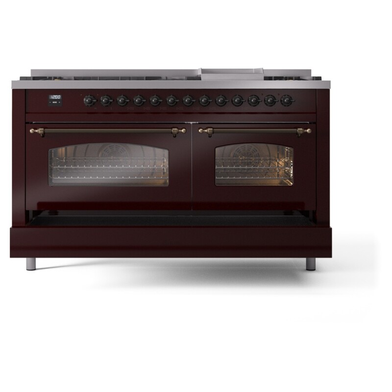 Nostalgie II 60 inch Dual Fuel Range with 5.8 cu. ft. Total Double Oven Capacity UP60FNMPBUBLP
