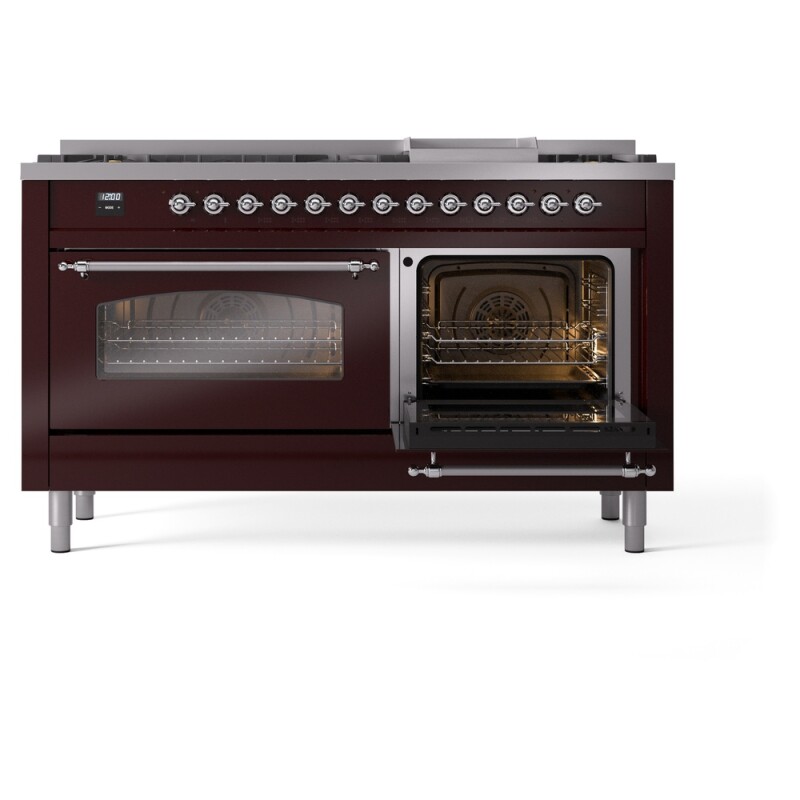 Nostalgie II 60 inch Dual Fuel Range with 5.8 cu. ft. Total Double Oven Capacity UP60FNMPBUC