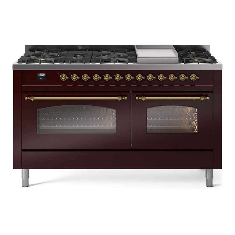 Nostalgie II 60 inch Dual Fuel Range with 5.8 cu. ft. Total Double Oven Capacity UP60FNMPBUG