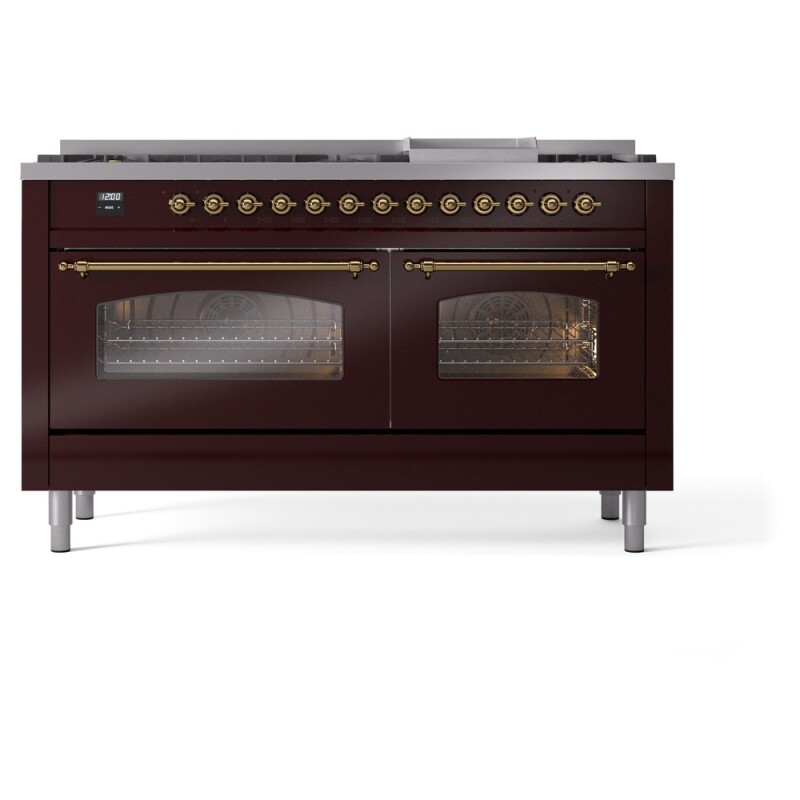 Nostalgie II 60 inch Dual Fuel Range with 5.8 cu. ft. Total Double Oven Capacity UP60FNMPBUG