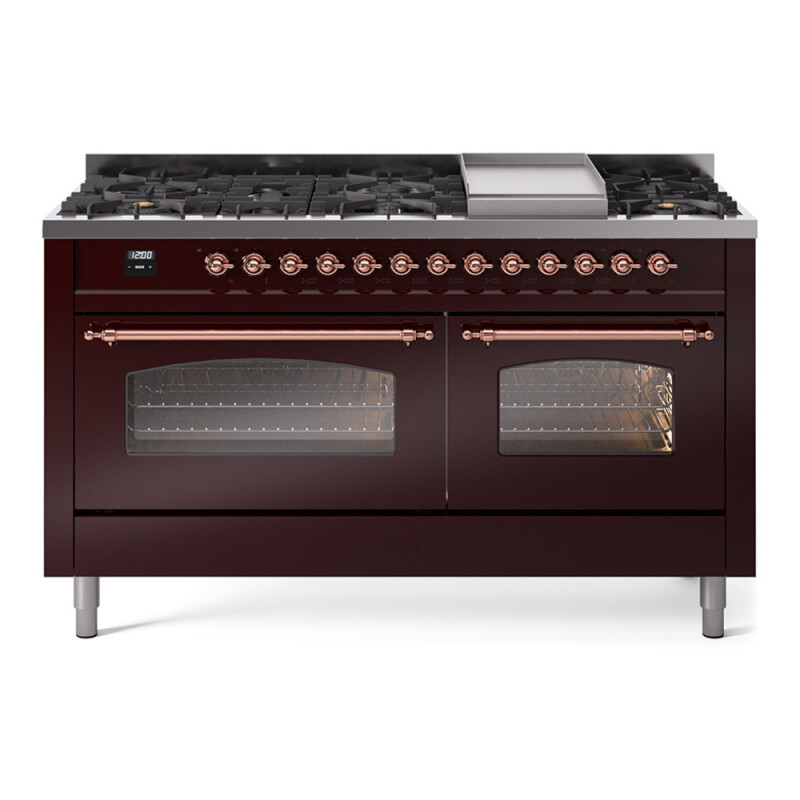 Nostalgie II 60 inch Dual Fuel Range with 5.8 cu. ft. Total Double Oven Capacity UP60FNMPBUPLP