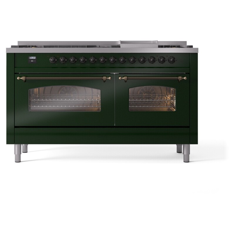 Nostalgie II 60 inch Dual Fuel Range with 5.8 cu. ft. Total Double Oven Capacity UP60FNMPEGBLP