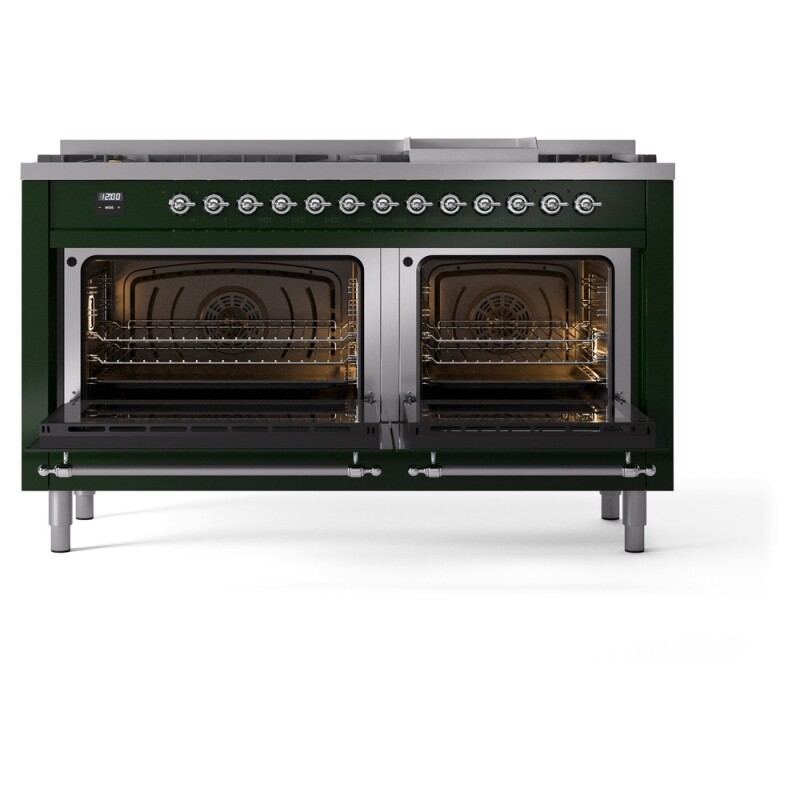 Nostalgie II 60 inch Dual Fuel Range with 5.8 cu. ft. Total Double Oven Capacity UP60FNMPEGCLP
