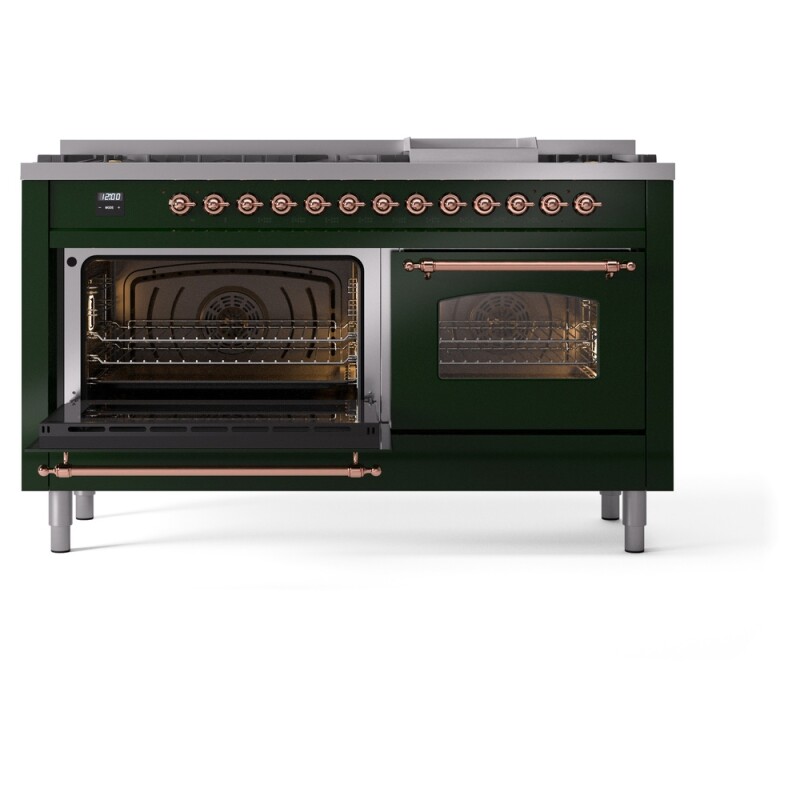 Nostalgie II 60 inch Dual Fuel Range with 5.8 cu. ft. Total Double Oven Capacity UP60FNMPEGPLP