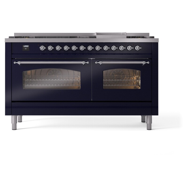 Nostalgie II 60 inch Dual Fuel Range with 5.8 cu. ft. Total Double Oven Capacity UP60FNMPMBC