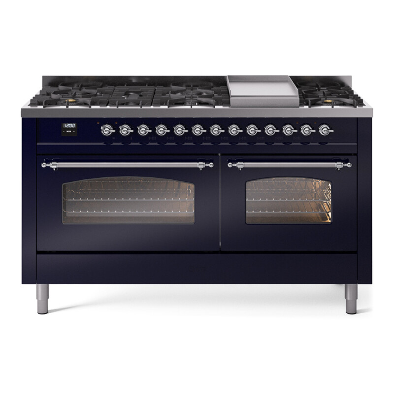 Nostalgie II 60 inch Dual Fuel Range with 5.8 cu. ft. Total Double Oven Capacity UP60FNMPMBCLP
