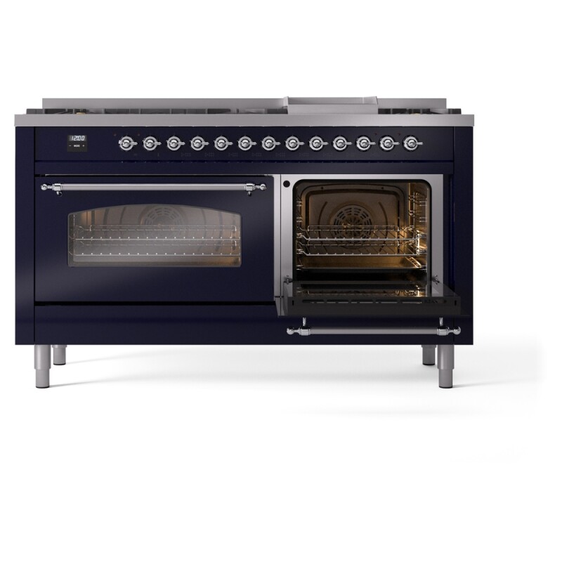 Nostalgie II 60 inch Dual Fuel Range with 5.8 cu. ft. Total Double Oven Capacity UP60FNMPMBCLP
