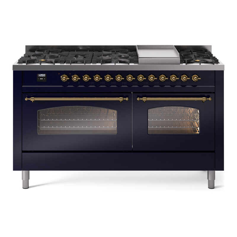 Nostalgie II 60 inch Dual Fuel Range with 5.8 cu. ft. Total Double Oven Capacity UP60FNMPMBG