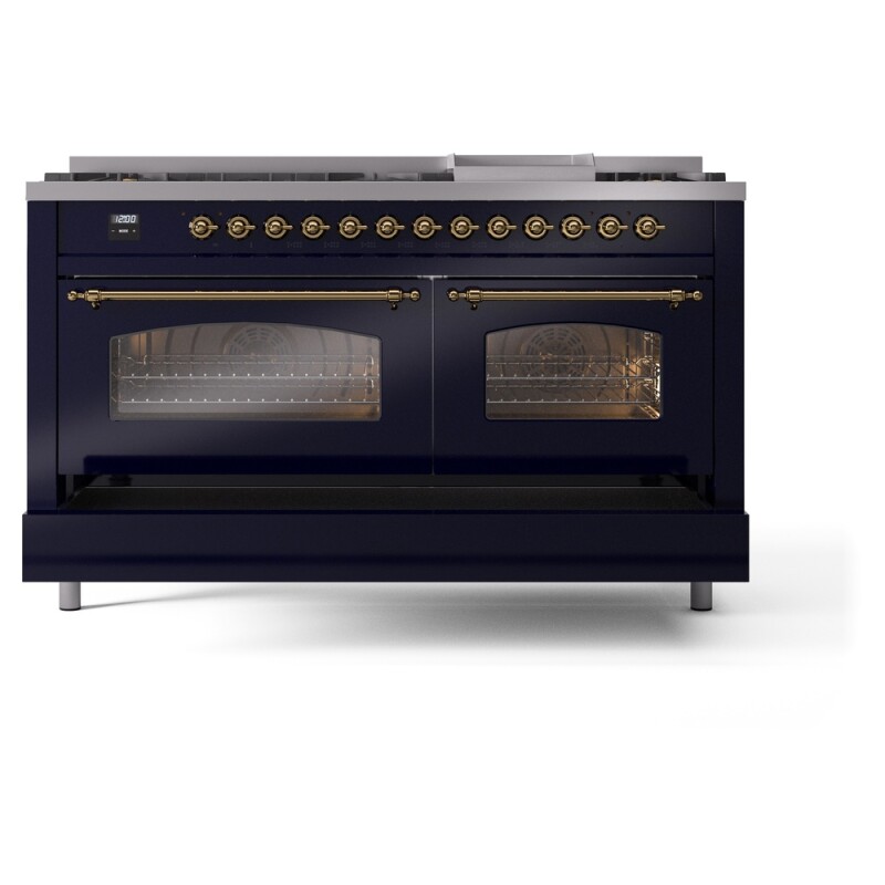 Nostalgie II 60 inch Dual Fuel Range with 5.8 cu. ft. Total Double Oven Capacity UP60FNMPMBGLP