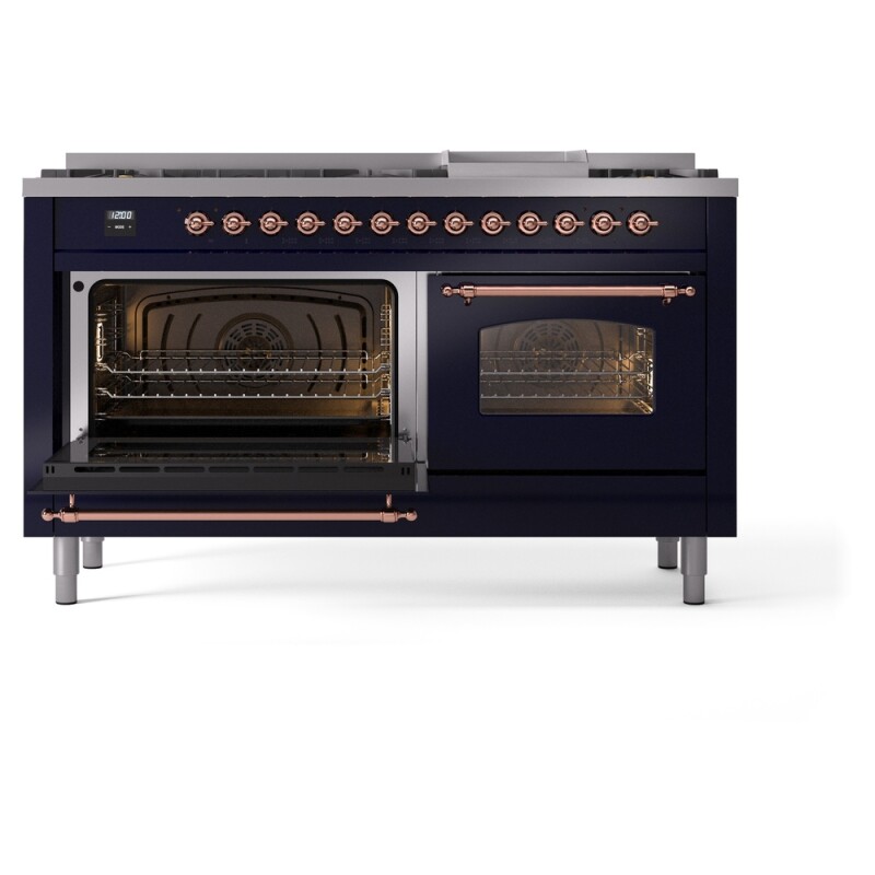Nostalgie II 60 inch Dual Fuel Range with 5.8 cu. ft. Total Double Oven Capacity UP60FNMPMBP