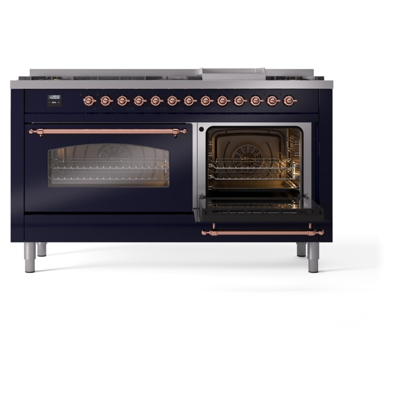 Nostalgie II 60 inch Dual Fuel Range with 5.8 cu. ft. Total Double Oven Capacity UP60FNMPMBP
