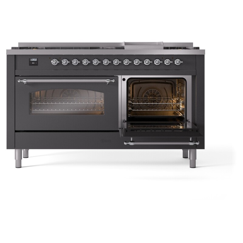 Nostalgie II 60 inch Dual Fuel Range with 5.8 cu. ft. Total Double Oven Capacity UP60FNMPMGC