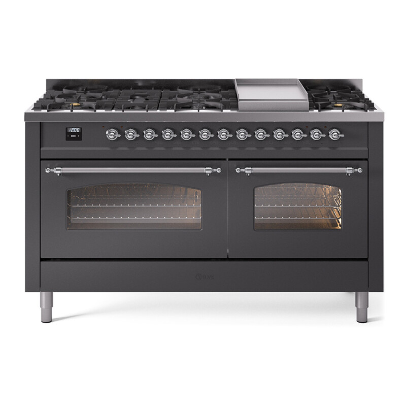 Nostalgie II 60 inch Dual Fuel Range with 5.8 cu. ft. Total Double Oven Capacity UP60FNMPMGCLP