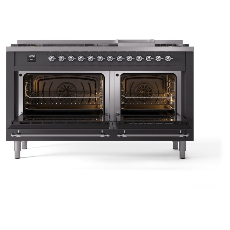 Nostalgie II 60 inch Dual Fuel Range with 5.8 cu. ft. Total Double Oven Capacity UP60FNMPMGCLP