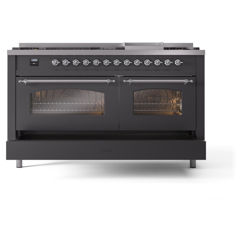 Nostalgie II 60 inch Dual Fuel Range with 5.8 cu. ft. Total Double Oven Capacity UP60FNMPMGCLP