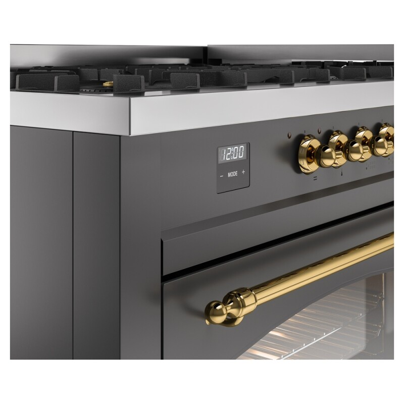Nostalgie II 60 inch Dual Fuel Range with 5.8 cu. ft. Total Double Oven Capacity UP60FNMPMGGLP