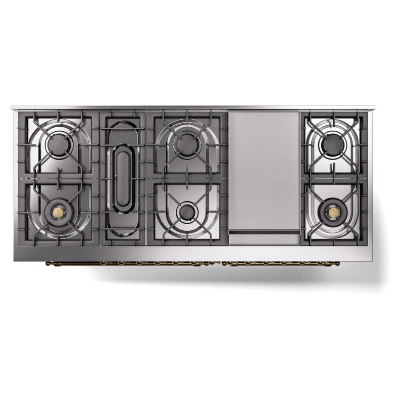Nostalgie II 60 inch Dual Fuel Range with 5.8 cu. ft. Total Double Oven Capacity UP60FNMPMGGLP