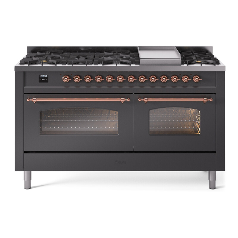 Nostalgie II 60 inch Dual Fuel Range with 5.8 cu. ft. Total Double Oven Capacity UP60FNMPMGP