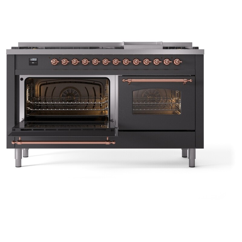 Nostalgie II 60 inch Dual Fuel Range with 5.8 cu. ft. Total Double Oven Capacity UP60FNMPMGP