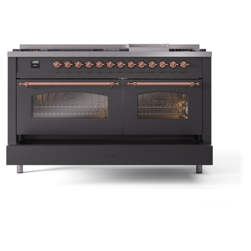 Nostalgie II 60 inch Dual Fuel Range with 5.8 cu. ft. Total Double Oven Capacity UP60FNMPMGPLP