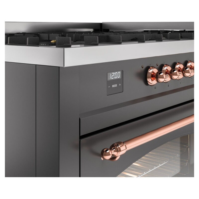 Nostalgie II 60 inch Dual Fuel Range with 5.8 cu. ft. Total Double Oven Capacity UP60FNMPMGPLP