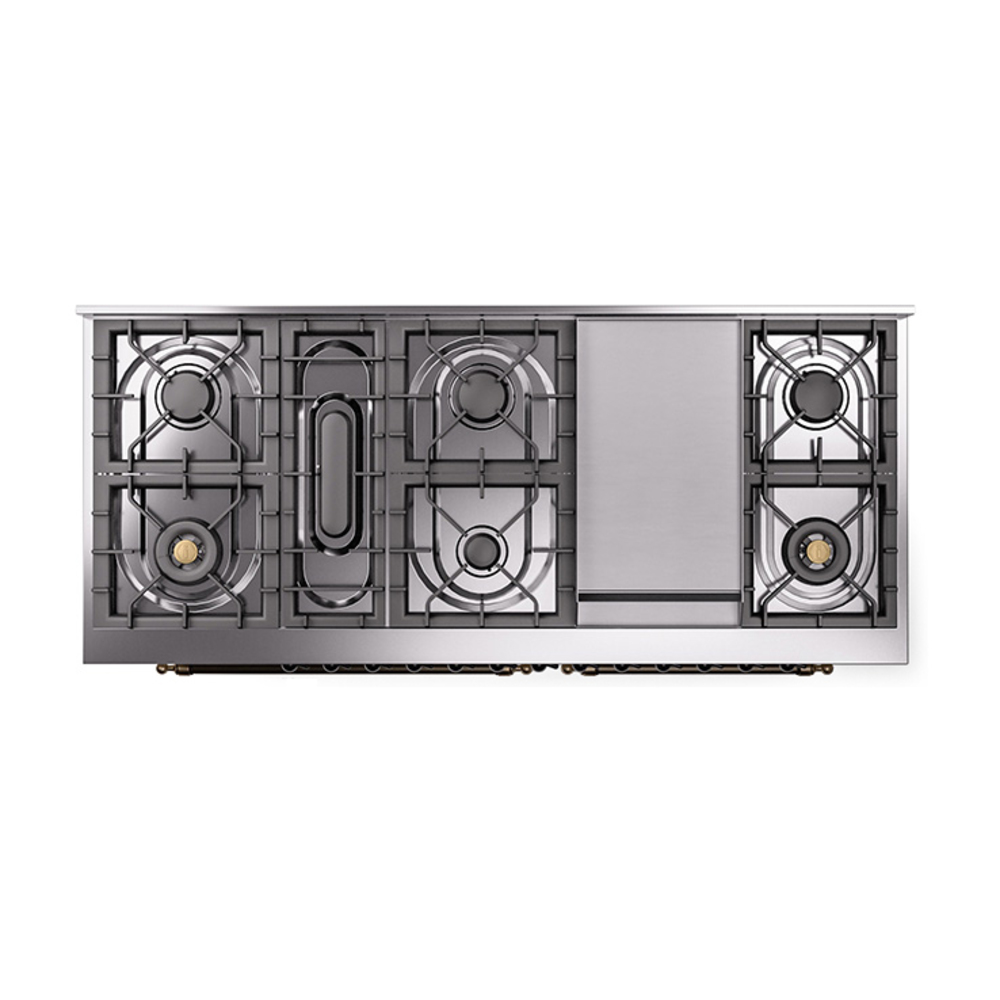 Nostalgie II 60 inch Dual Fuel Range with 5.8 cu. ft. Total Double Oven Capacity UP60FQNMPAWBLP