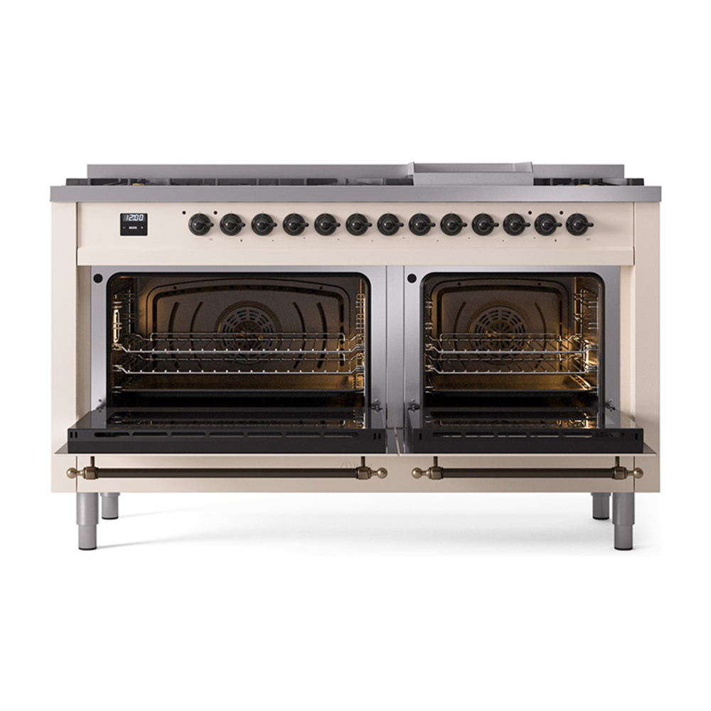 Nostalgie II 60 inch Dual Fuel Range with 5.8 cu. ft. Total Double Oven Capacity UP60FQNMPAWB