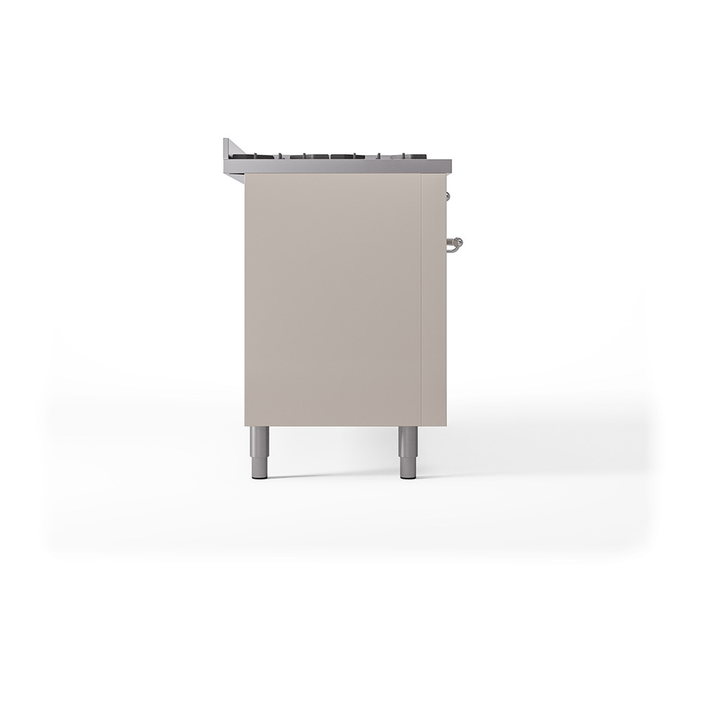 Nostalgie II 60 UP60FQNMPAWC Freestanding Dual Fuel Range with 9 Sealed Burners with Griddle Double Oven with Solid Door with Chrome knobs UP60FQNMPAWC