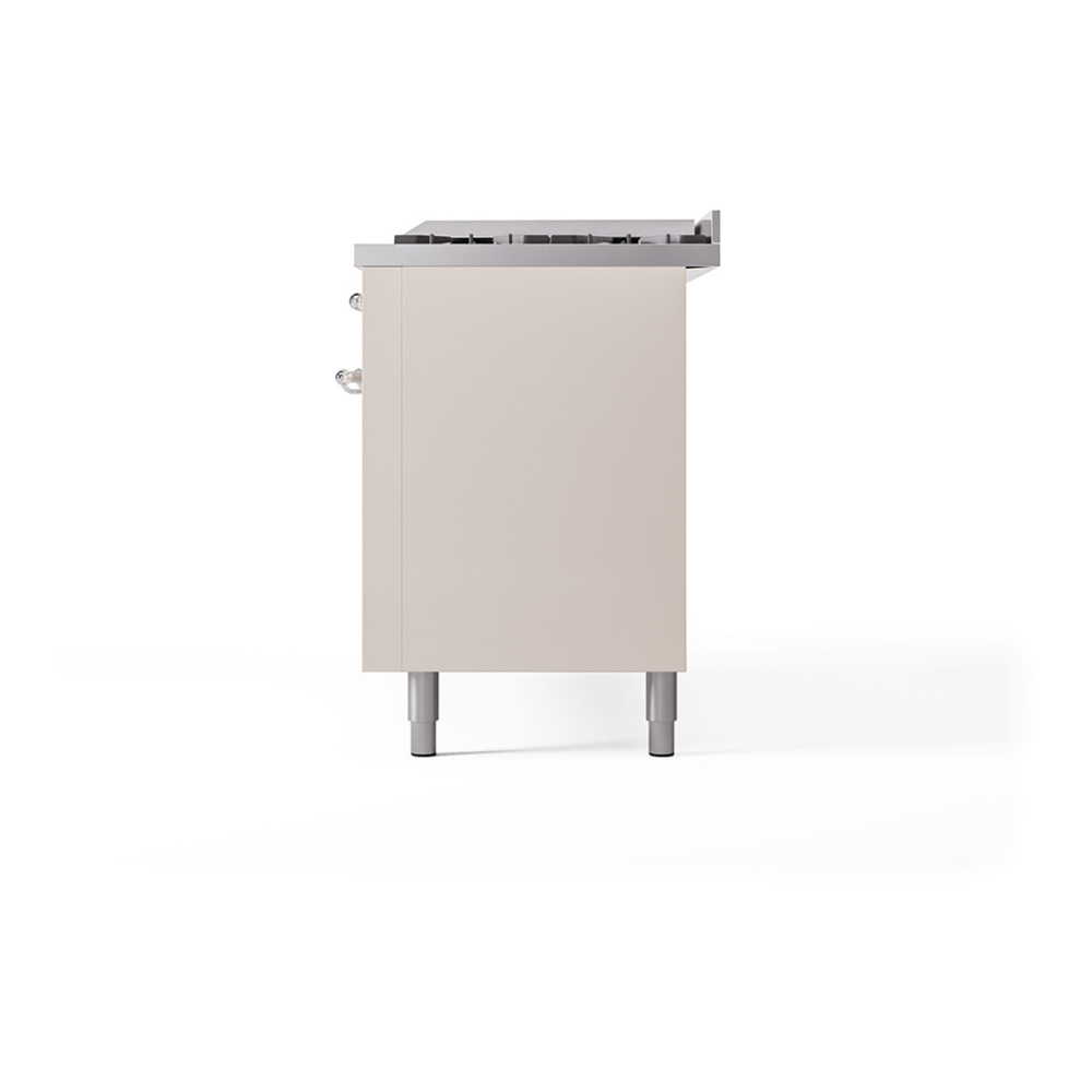 Nostalgie II 60 UP60FQNMPAWC Freestanding Dual Fuel Range with 9 Sealed Burners with Griddle Double Oven with Solid Door with Chrome knobs UP60FQNMPAWC