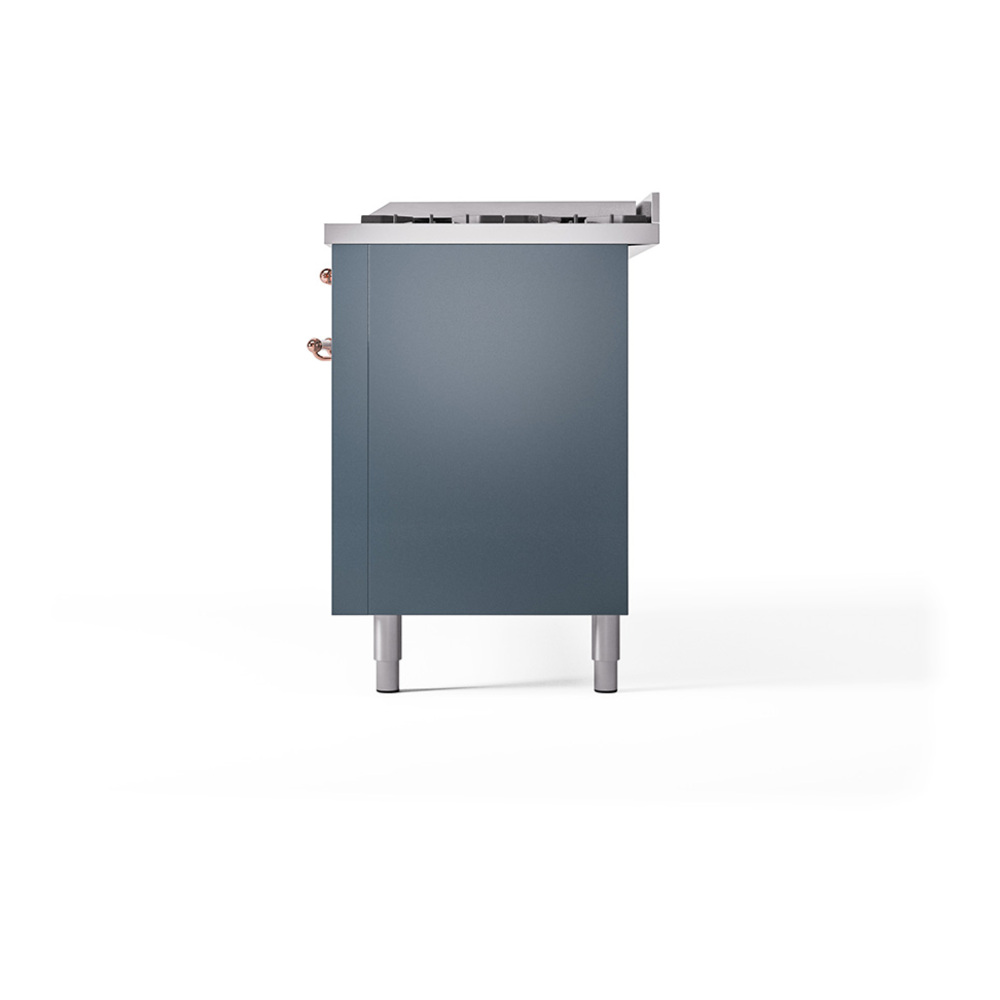 Nostalgie II 60 UP60FQNMPBGP Freestanding Dual Fuel Range with 9 Sealed Burners with Griddle Double Oven with Solid Door with Copper knobs UP60FQNMPBGPLP