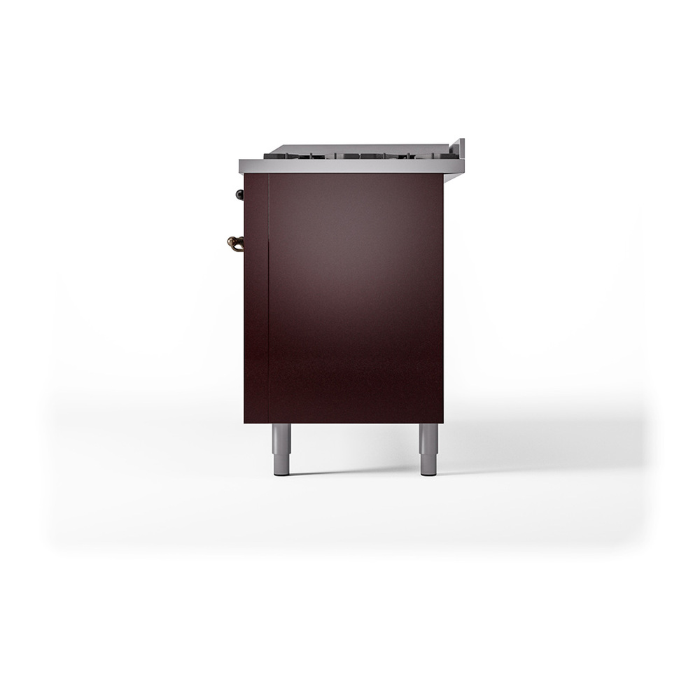 Nostalgie II 60 UP60FQNMPBUB Freestanding Dual Fuel Range with 9 Sealed Burners with Griddle Double Oven with Solid Door with Bronze knobs UP60FQNMPBUB